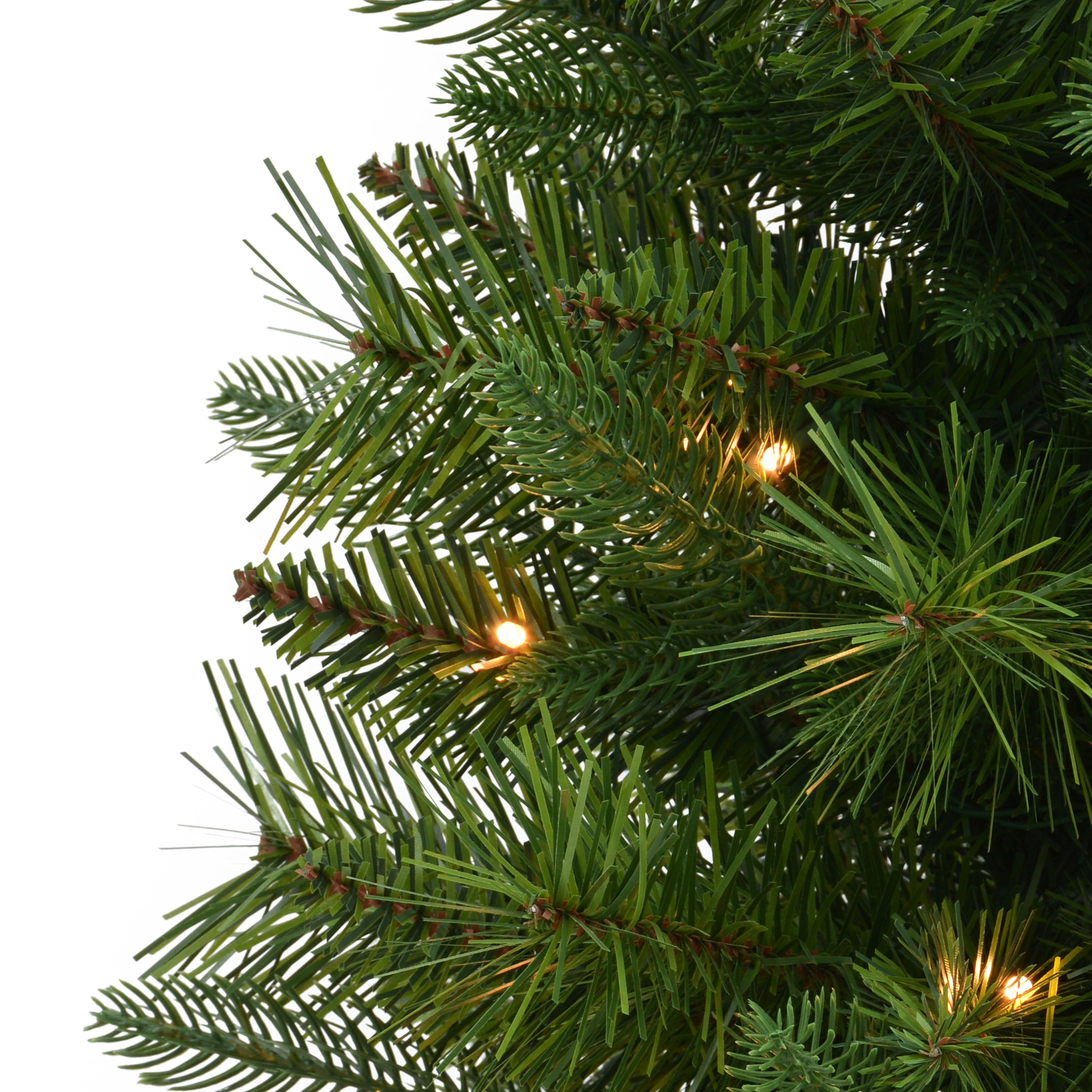 Set of 2 3.5' Battery-Operated Pre-Lit Potted Oregon Fir Christmas Trees